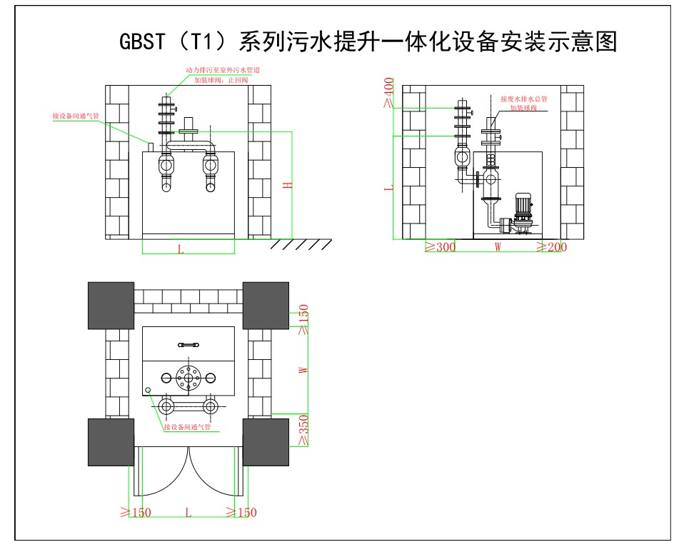 污水提升設備安裝圖